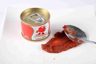La couleur rouge a étamé la matière première fraîche en boîte Brix 28 - 30 de la sauce tomate 100%