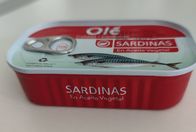 La stérilité commerciale 125g a mis en boîte des poissons de sardine en huile de soja