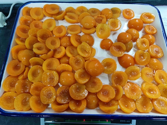 Poids net 15 oz demi-abricots en conserve avec 22 g de glucides totaux