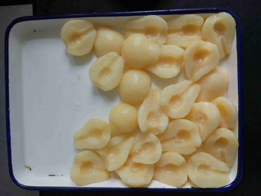 100% de poire en conserve fraîche en demi-poids en sirop léger Certification HACCP