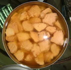 Le thon d'albacore en boîte naturel dans le pétrole/eau a emballé le thon pour des apéritifs