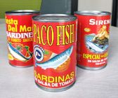 Les poissons en boîte de nourriture en boîte ont mis en boîte la sardine/thon/maquereau en sauce tomate/pétrole/saumure 155G 425G
