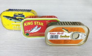 Le poids léger a mis en boîte le maquereau de poissons, poisson en boîte de sardine en huile végétale