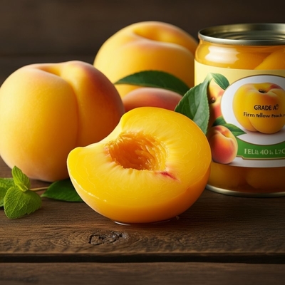 Grade A OGM Jaune/Blanc Ferme à l' étagère Stable Des demi-piquettes en conserve