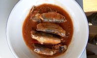 Sardines en boîte en sauce tomate, sardines ouvertes faciles emballées dans l'eau