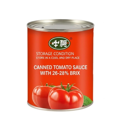 Conditions de stockage : Conserver dans un endroit frais et sec. Sauce tomate en conserve avec 26-28% Brix
