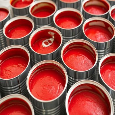 Extrait de tomate en conserve non OGM en conserve pour la production