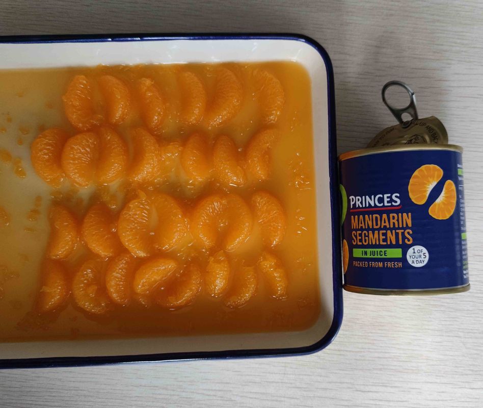 Valeur de pH 3,0-4,0 Mandarin en conserve Orange végétalien Restrictions alimentaires Fruits délicieux