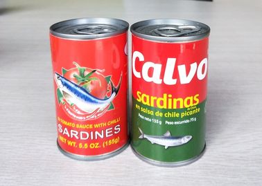 Les poissons en boîte de nourriture en boîte ont mis en boîte la sardine/thon/maquereau en sauce tomate/pétrole/saumure 155G 425G