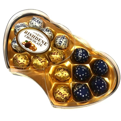 Boîte-cadeau 16pcs en forme de coeur de chocolat de coeur du double T16
